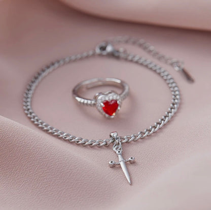 HEART & SWORD RING